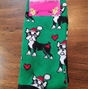 3 pairs Betsey Johnson Socks-Bulldogs (3 Pairs)